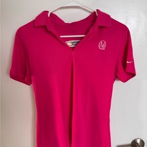 Nike Women’s Hot Pink Short Sleeve Polo Top